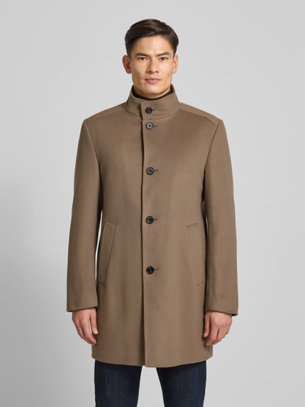 JOOP! COLLECTION Regular Fit Mantel aus Schurwoll-Mix mit Kaschmir-Anteil Modell 'MARON' Oliv 4