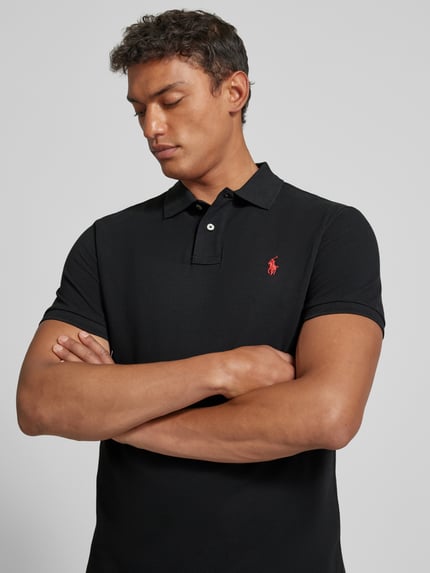 Polo Ralph Lauren Poloshirt met labelstitching Zwart - 3