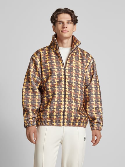Sergio Tacchini Sweatjacke mit Stehkragen Modell 'COMO' Dunkelbraun 4