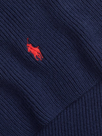 Polo Ralph Lauren Schal aus reiner Wolle mit Logo-Stitching Marine 2
