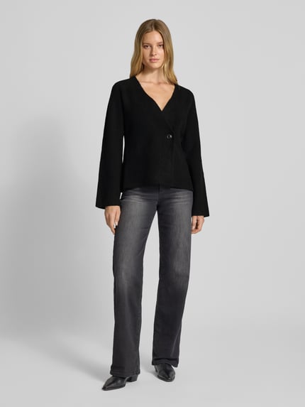 Neo Noir Strickjacke mit Woll-Anteil Modell 'Marie' Black 1