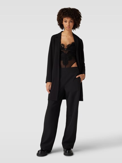 PIECES Stoffhose mit elastischem Bund Modell 'BOSSY' Black 1