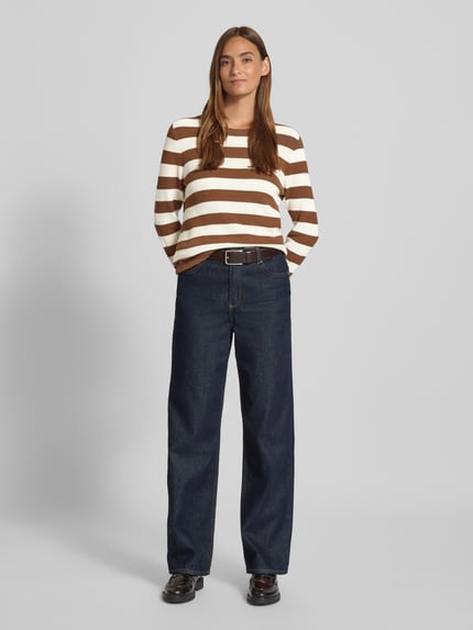 Christian Berg Woman Strickpullover mit Grobstrick Cognac 1