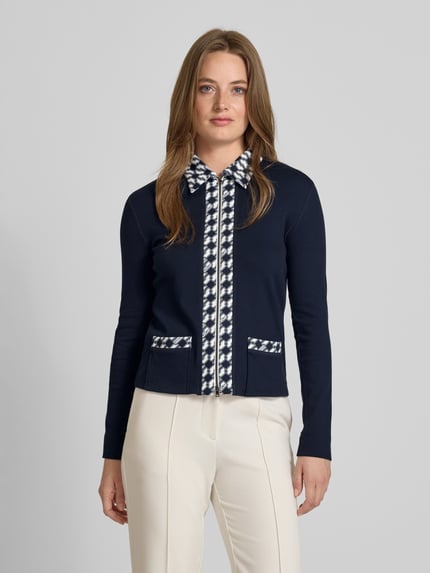 Marc Cain Strickjacke mit Zweiwege-Reißverschluss Marine 4