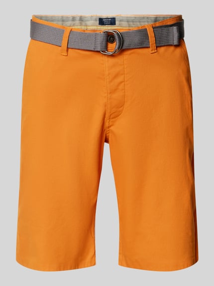 MCNEAL Szorty o kroju slim fit z paskiem Pomarańczowy 2