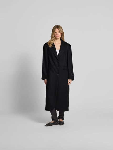 black palms Mantel mit Reverskragen Dunkelgrau 4