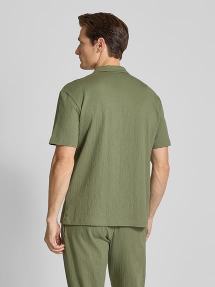 MCNEAL Regular Fit Poloshirt mit kurzem Reißverschluss Oliv 5