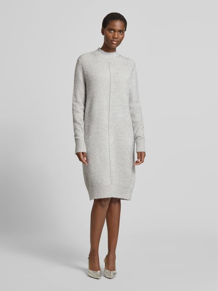 Christian Berg Woman Strickkleid mit Stehkragen Silber 4