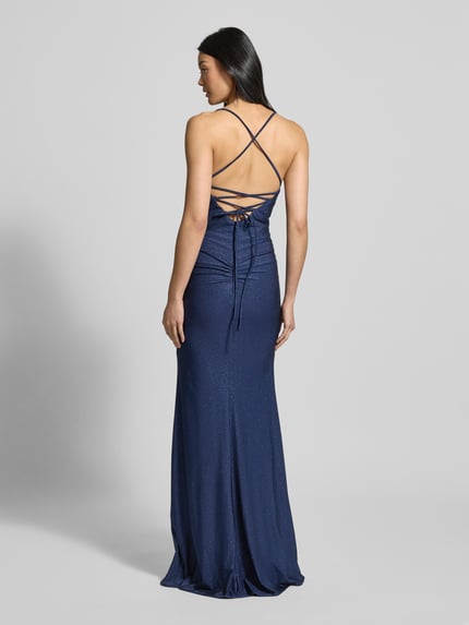 LUXUAR FASHION Abendkleid mit Herz-Ausschnitt Marine 5