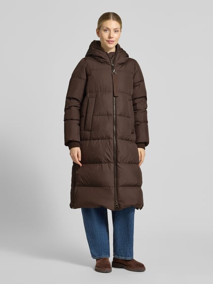 Marc O'Polo Regular Fit Daunenmantel mit Kapuze Dunkelbraun 4