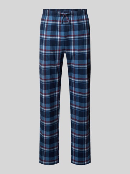 Christian Berg Men Regular Fit Pyjama-Hose im Allover-Look Dunkelblau 1