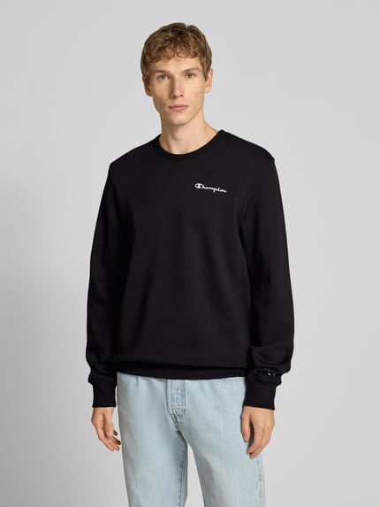 Champion Bluza z wyhaftowanym logo Czarny 4