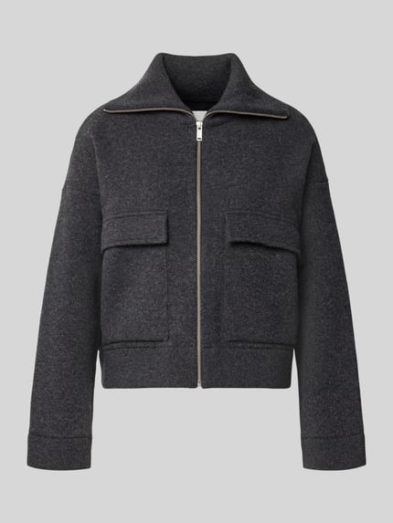 Oversized Bomberjacke aus Baumwoll-Mix Modell 'COTTON-WOOL KNIT' Shop The Look MANNEQUINE