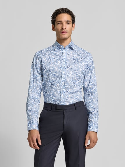 OLYMP Modern Fit Businesshemd aus reiner Baumwolle Bleu 4