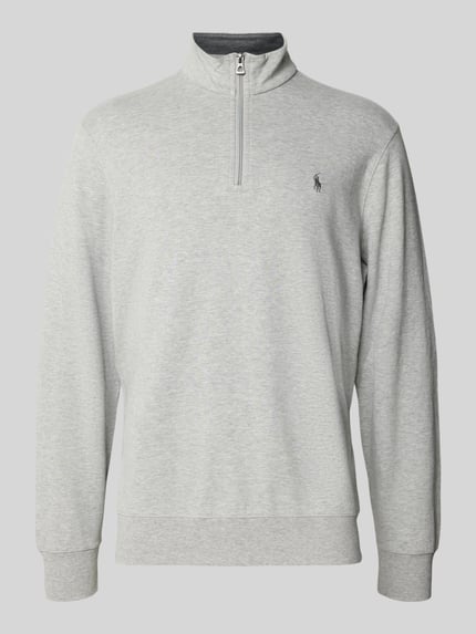 Polo Ralph Lauren Sweatshirt mit Label-Stitching Mittelgrau Melange 2