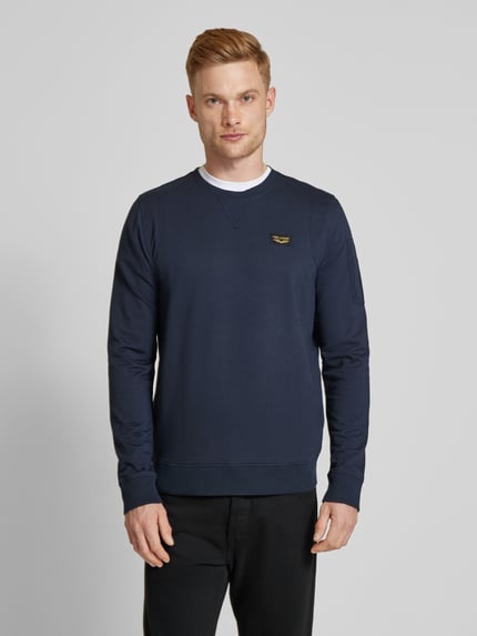 PME Legend Sweatshirt met labeldetail Marineblauw - 4