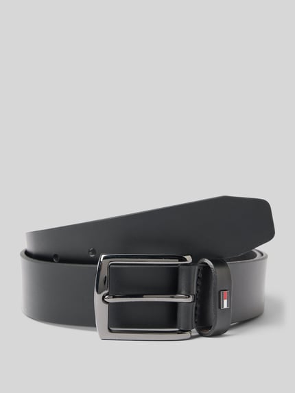 Tommy Hilfiger Ledergürtel mit Logo-Applikation BLACK 1