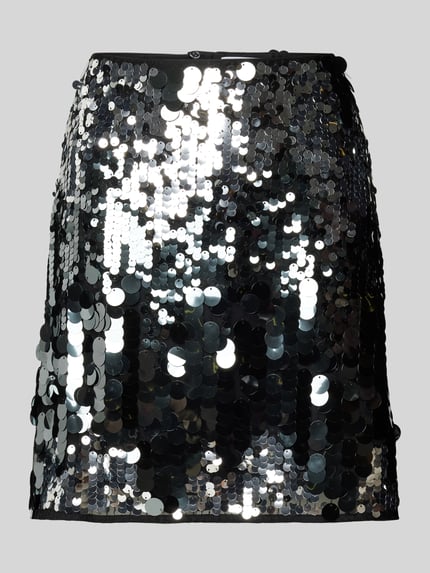 Selected Spódnica mini z cekinowym obszyciem model ‘TANA’ Srebrny 2