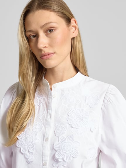 Essentiel Antwerp boxy fit overhemdblouse van puur katoen model 'JORJA' Wit - 3