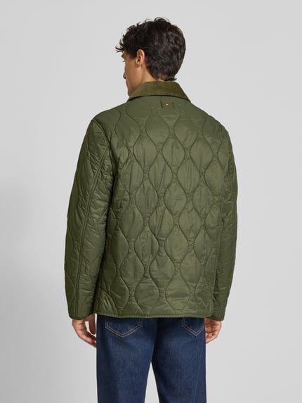 Tommy Hilfiger Regular fit gewatteerd jack met corduroy kraag Olijfgroen - 5