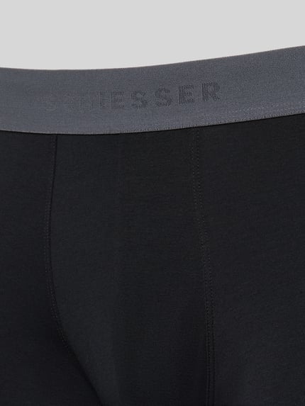 SCHIESSER Boxershort met elastische logoband in een set van 3 stuks Zwart - 2