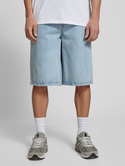 PEGADOR Bermudas mit Label-Stitching Modell 'KOLAR JORTS' Jeansblau 4