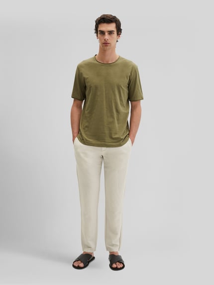 Marc O'Polo Regular Fit T-Shirt aus reiner Baumwolle Oliv 1