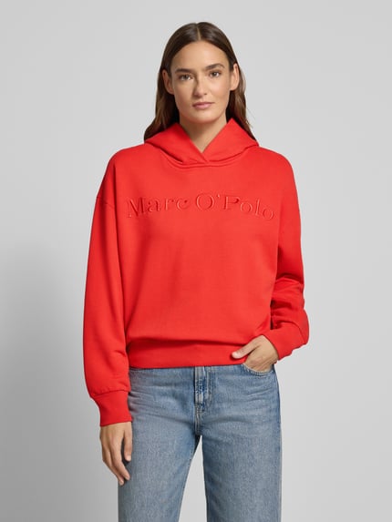 Marc O'Polo Regular Fit Hoodie aus reiner Baumwolle Hellrot 4
