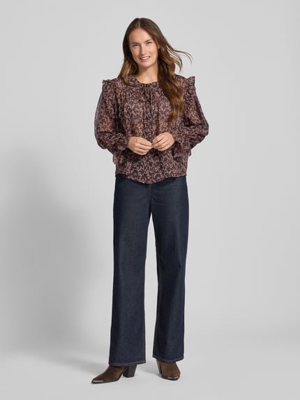 VERO MODA Regular Fit Bluse Umlegekragen MODELL 'PETRA' Schoko 1