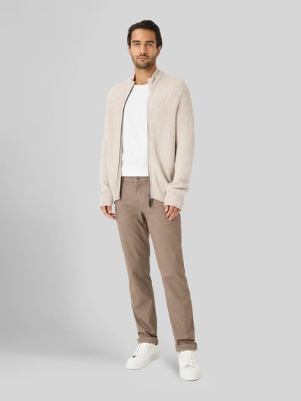 Brax Regular Fit Chino aus Baumwoll-Mix mit Viskose-Anteil Modell 'Wool Look Flex' Camel 1