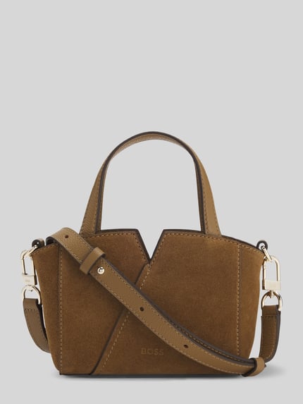 BOSS Shopper aus Kalbvelours mit Magnetverschluss Camel 2