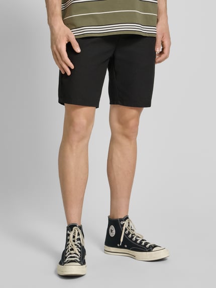 ONLY & SONS Korte broek van een mix van katoen en linnen, model 'LINUS' Zwart - 4