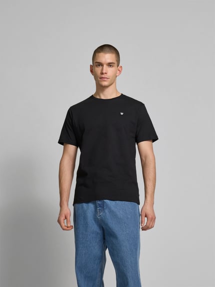 Wood Wood Regular Fit T-Shirt aus reiner Baumwolle Modell 'ACE' Black 4