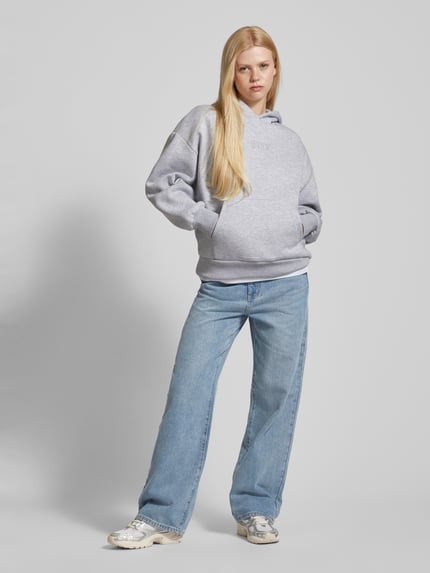 REVIEW Mid Waist Baggy Jeans aus Baumwoll-Mix Hellblau 1