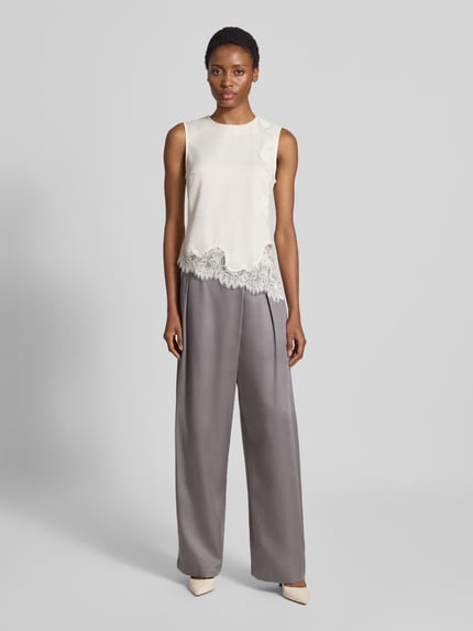 Liu Jo White wide fit broek van pure lyocell Lichtgrijs - 1