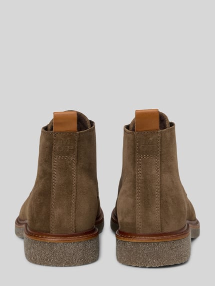 Marc O'Polo Boots aus Rindvelours mit Kreppsohle Taupe 3