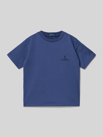 Productfoto, Relaxed Fit T-shirt uit puur katoen van Polo Ralph Lauren Teens, look: effen, labelopschrift, ronde hals, korte mouw, fijnribtextuur