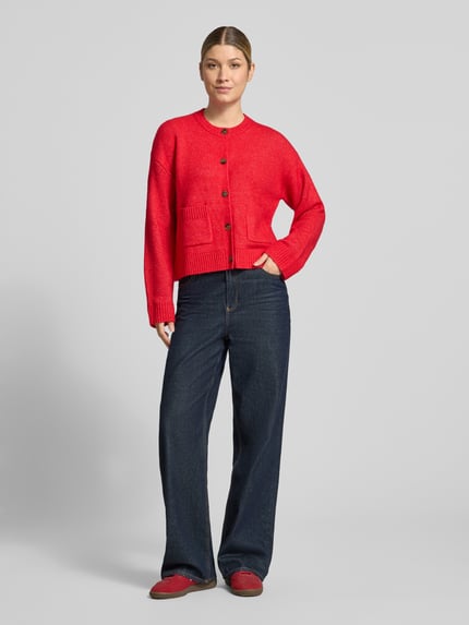 Christian Berg Woman Relaxed Fit Strickjacke mit Baumwoll-Anteil Rot 1