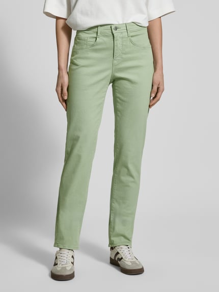Brax Straight fit jeans in 5-pocketmodel, model 'MARY' Mintgroen - 4