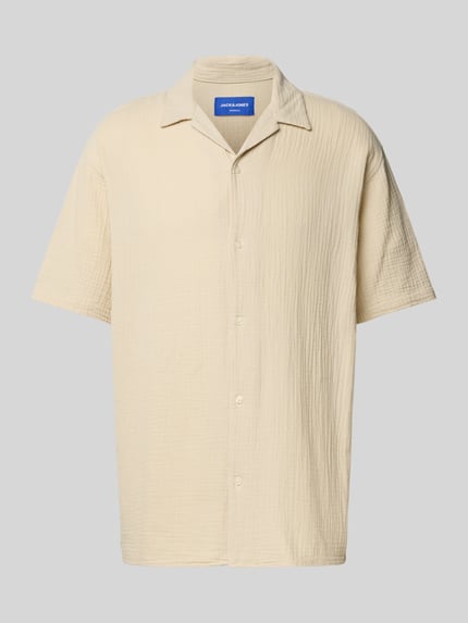 JACK & JONES Relaxed Fit Freizeithemd mit Umlegekragen Sand 2