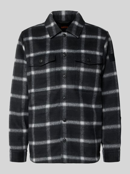 BOSS Orange Hemdjacke mit Druckknopfleiste Black 1