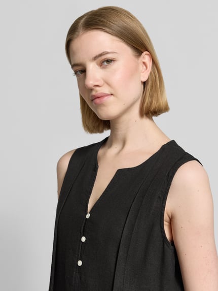 ICHI Minikleid aus Leinen-Viskose-Mix Modell 'LINNO' Black 3