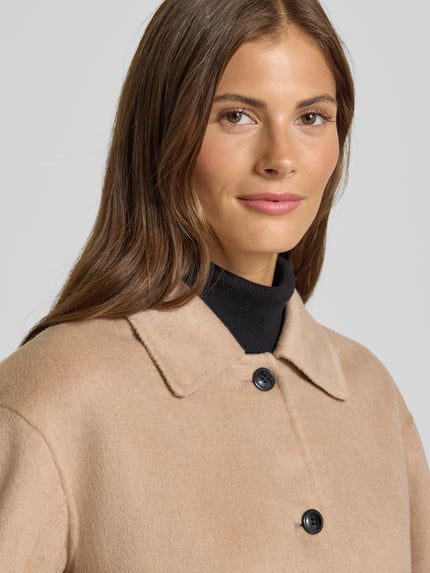 HUGO Relaxed Fit Jacke mit Woll-Anteil Modell 'ALUMAS-1' Sand 3