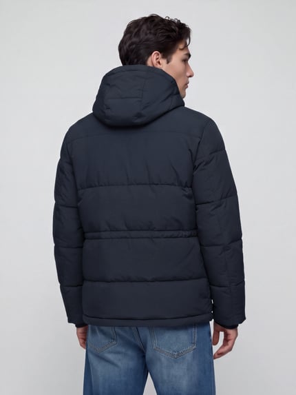 Selected Regular Fit Pufferjacke mit Kapuze Modell 'SLMVINCENT' Dunkelblau 5