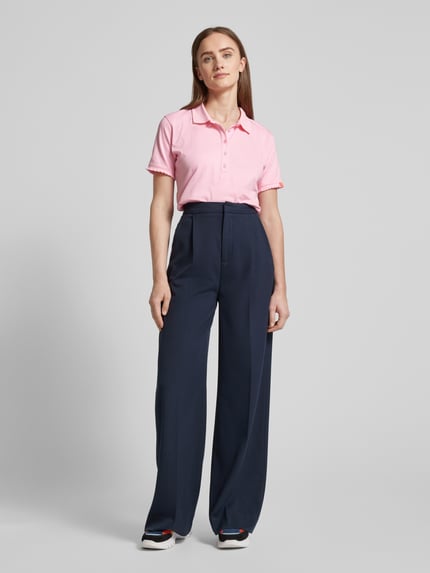 Frieda & Freddies Poloshirt mit Motiv-Print Rosa 1