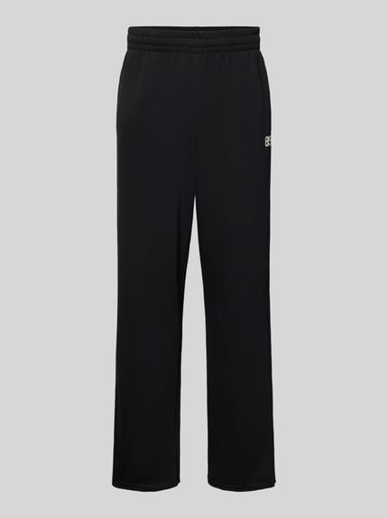 Produktfoto, Straight Fit Sweatpants mit Gesäßtasche von KARL KANI in Schwarz aus Baumwoll-Mix, elastischer Bund, glatte Textur