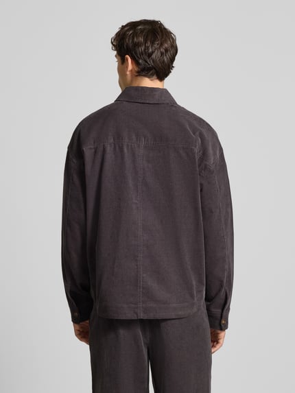 PROHIBITED Hemdjacke mit Knopfleiste Anthrazit 5