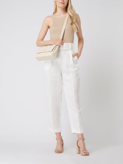 Marciano Guess Tapered bandplooibroek van een mix van lyocell en linnen, model 'HAILEY' Offwhite - 1