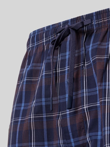 Produktfoto, Pyjama-Hose im Allover-Look mit Tunnelzug von bugatti, bawełna, krój regular fit, wzór na całej powierzchni, tunel, elastyczny pas