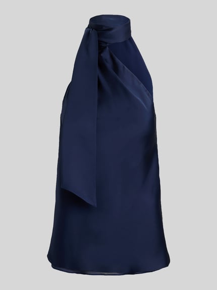Lauren Ralph Lauren Shaped fit top met vetersdetail Donkerblauw - 2